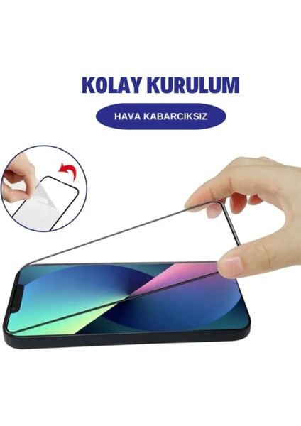 iPhone 12 ve 12 Pro Uyumlu (2 Model) Tam Kapatan Tamperli Cam Ekran Koruyucu Kırılmaz Cam Premium