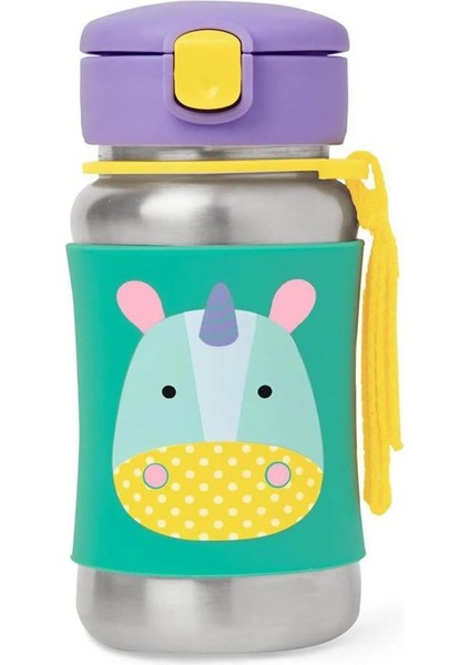 Kız Çocuk Skip Hop Paslanmaz Pipetli Unicorn Suluk