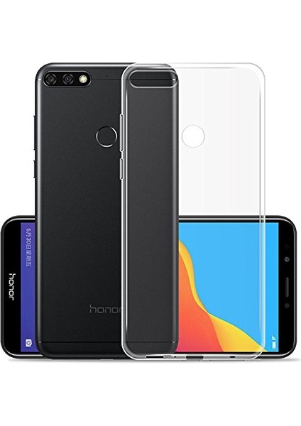 Huawei Honor 7c Kılıf Kamera Korumalı Süper Silikon