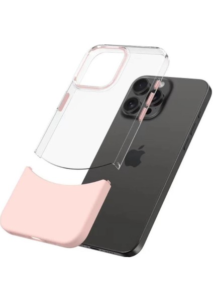 Apple iPhone 14 Pro Max Kılıf Transparent 2 Renk Pc Sert Kapak