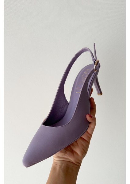 Aqua Lila Deri Topuklu Ayakkabı fiyatları