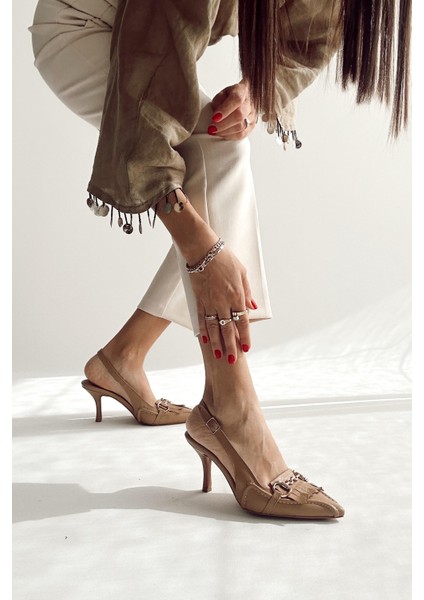 Alice Nude Deri Topuklu Ayakkabı modelleri