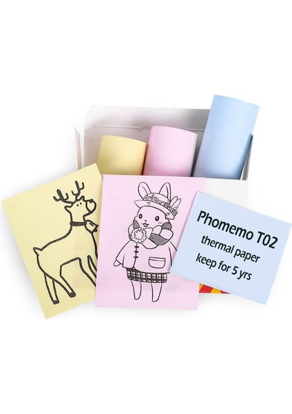 T02 Yapışkansız Renkli 53MMX6,5MT - 3 Rulo - Sarı, Pembe, Mavi 5 Yıl Dayanıklı