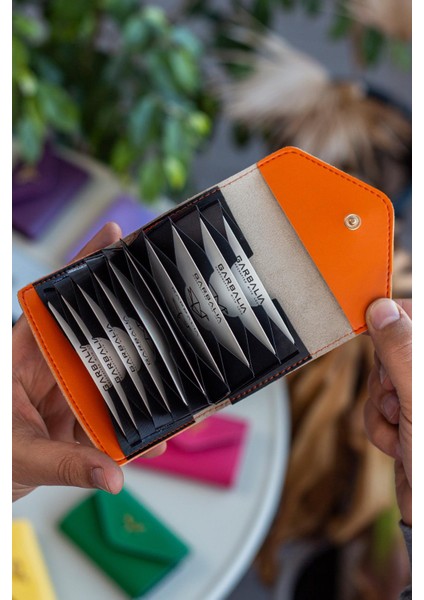 Lviv Vegan Deri Akordiyon Kartlık modelleri