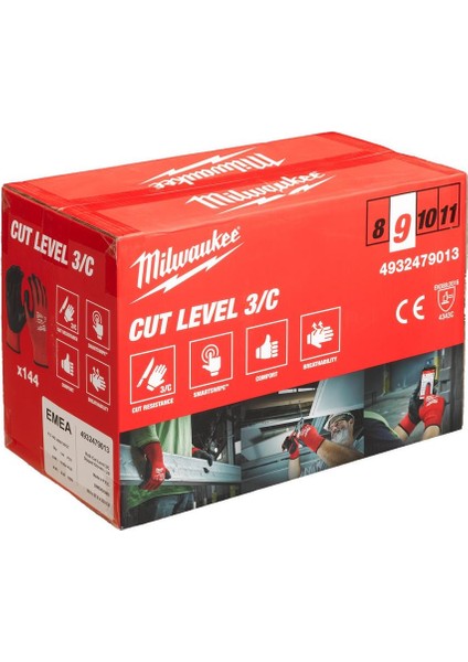 3. Derece Kesik Korumalı Nitril Eldiven - 9/l - 144'lü T4932479013 modelleri