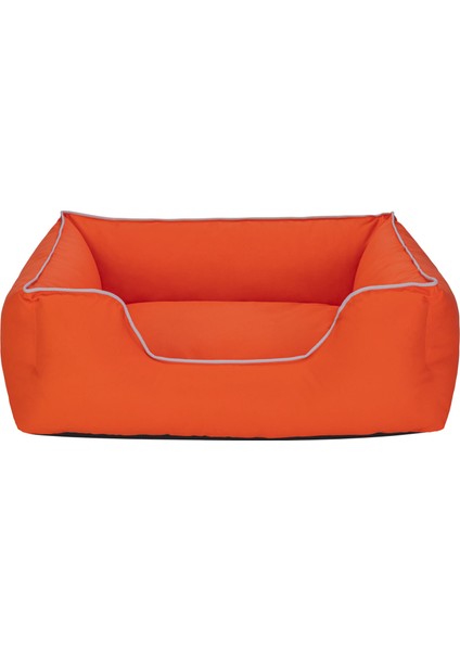 Alpha Köpek Yatağı Turuncu W Beyaz Biye M 80X65CM 13