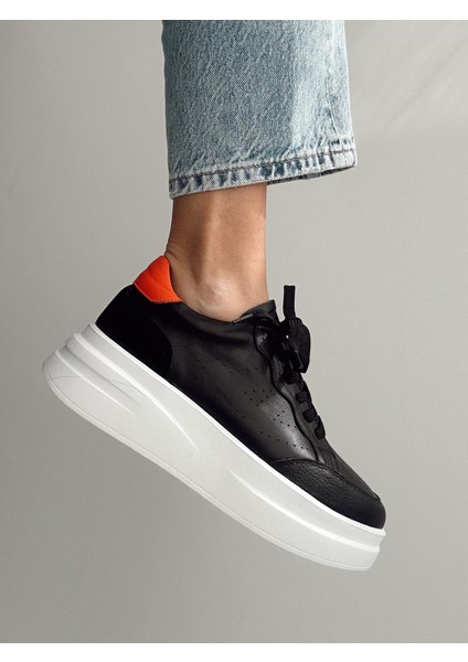 Vegas Siyah Deri Sneaker