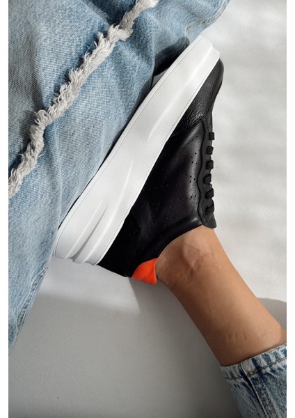 Vegas Siyah Deri Sneaker