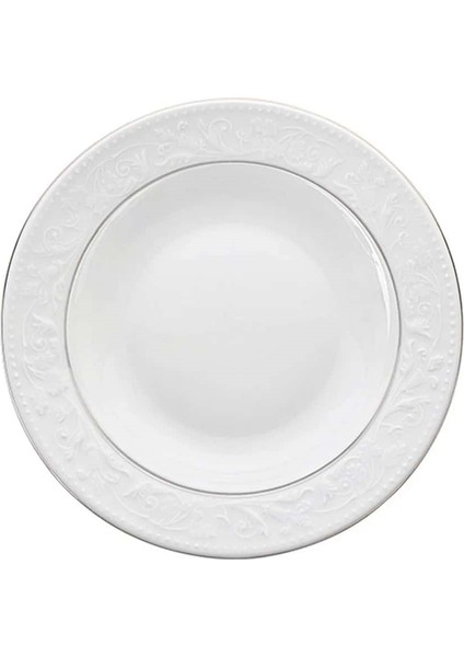 Hazan Platin Yaldız Çukur Tabak Tekli 22CM