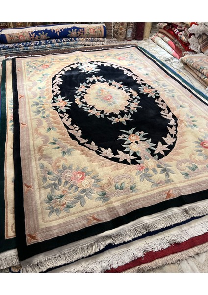 El Dokuma Kabartmalı Çin Halısıdır Ebat 306X214