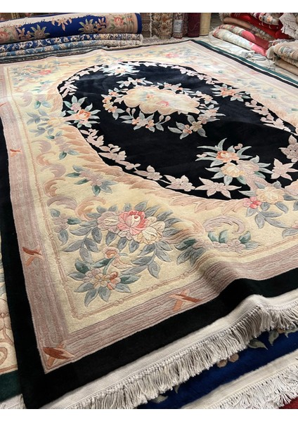 El Dokuma Kabartmalı Çin Halısıdır Ebat 306X214