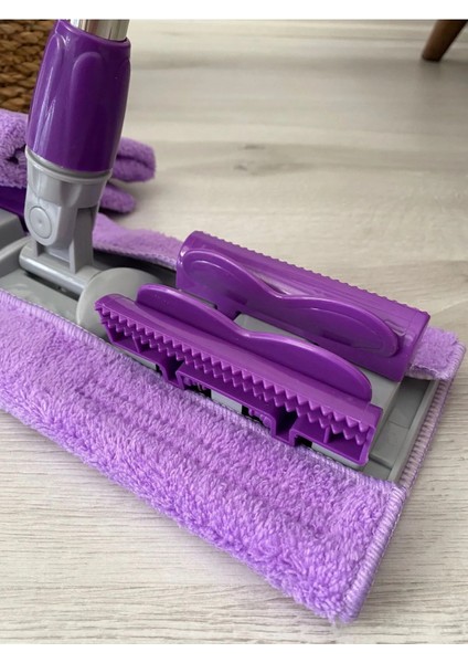 Kornea Store Teleskobik Cam Yer Tavan Silme - Istediğin Bezi Tak Kullan - 4 Mandallı -Yedek Bezli Mop Seti