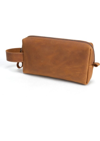Deri Unisex El Çantası - Slim Dopp Kit
