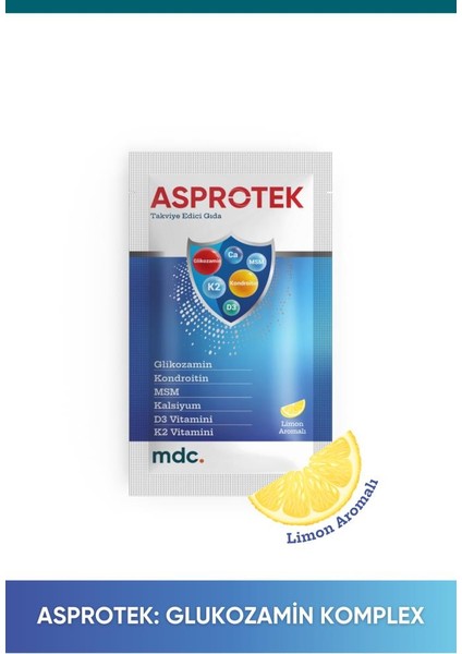 Asprotek (Glukozamin, Kondroitin, Msm, Kalsiyum) 30 Saşe