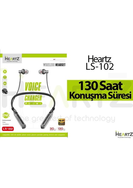 130 Saat Uzun Kullanım Süresi Sporcu Bluetooth Kulaklık Boyun Bantlı Ense Tipi Mıknatıslı Kablosuz