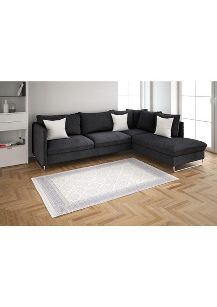 Vanessa 06151A Gri Krem Klasik Motifli Yün Halı modelleri