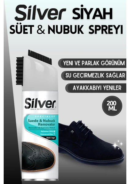 Süet ve Nubuk Yenileyici Sprey Boya Su İtici Etkili Siyah 200ML