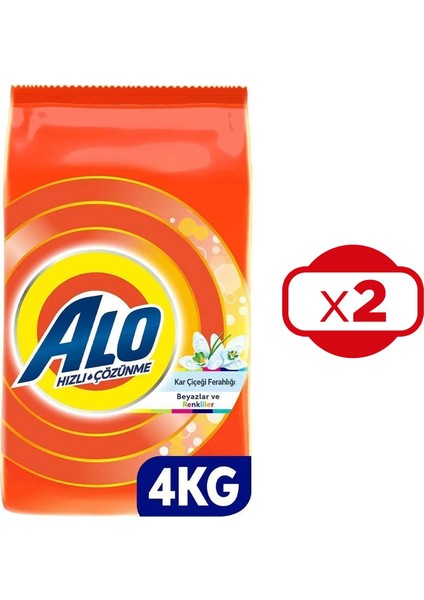 Matik Kar Çiceği 4 kg Beyazlar ve Renkliler x 2 Adet