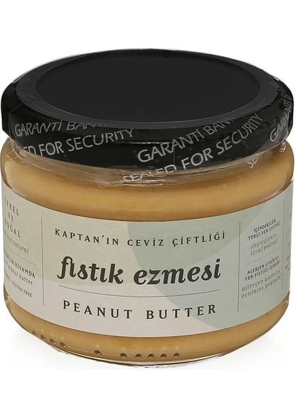 Yerli %100 Yer Fıstığı Ezmesi - Şekersiz - Glütensiz ve Vegan 280 g