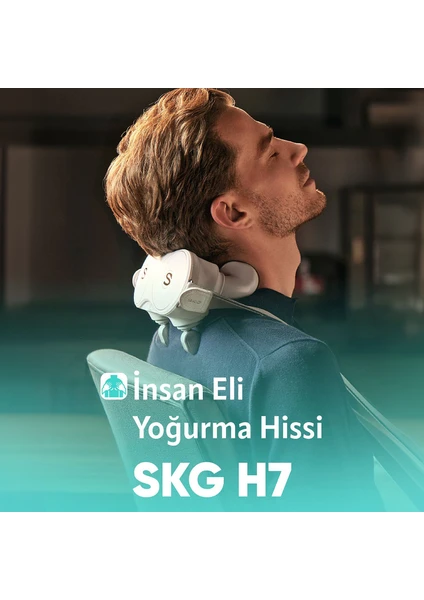 H7 Akıllı Boyun Masaj Aleti, Shiatsu Masaj Terapisi, Fototerapi, Yoğurmalı