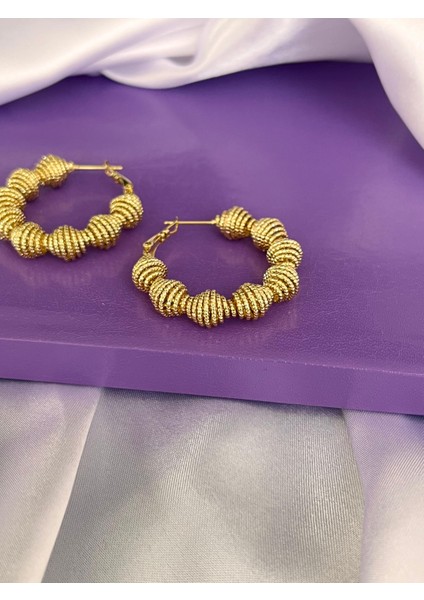 Deta Accessory Vıp Seri Gold Domino Küpe