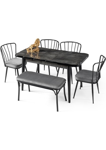 Ikon Buse Banklı Mdf Mutfak Masa Sandalye Takımı 70X110 fiyatları