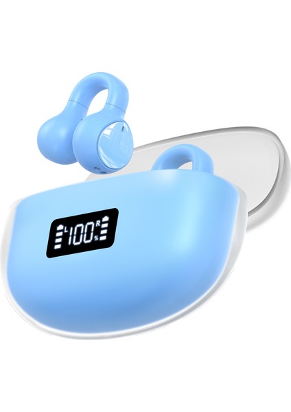 Xundd X25 V5.3 Bluetooth Kulaklık Spor Tws Kulaklık Hava Iletimi Klipsli Hifi Kulaklık - Mavi (Yurt Dışından)