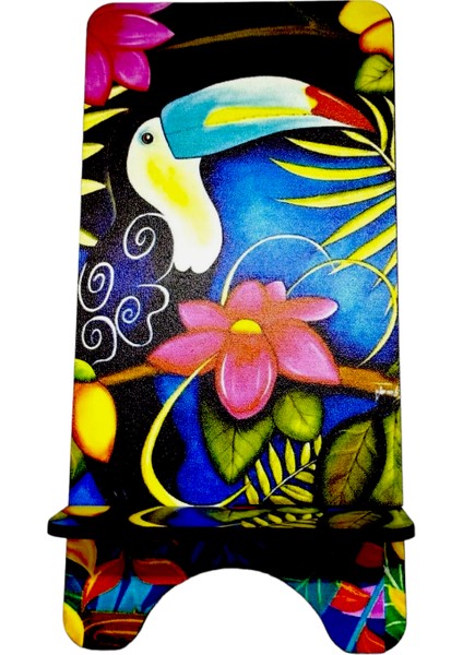 Masa Üstü Telefon Tablet Standı Tukan Kuşu Baskılı