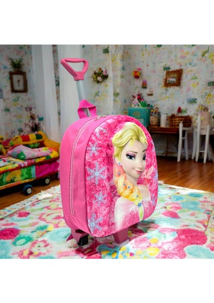 Çocuk Anaokulu Kreş Çekcekli Çanta 2 Bölmeli Suluklu Sırt Günlük Kullanım Baskılı Okul Öncesi Çanta fiyatları