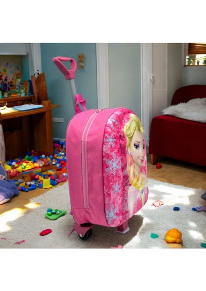 Çocuk Anaokulu Kreş Çekcekli Çanta 2 Bölmeli Suluklu Sırt Günlük Kullanım Baskılı Okul Öncesi Çanta fırsatları