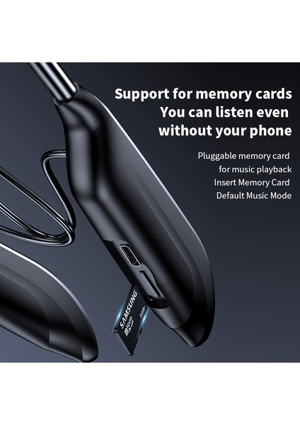 M518P Boyun Bantlı Kablosuz Kulaklık Bluetooth 5.3 Manyetik Boyun Asma Kulaklık Spor Kulaklığı - Gümüş (Yurt Dışından) indirimleri