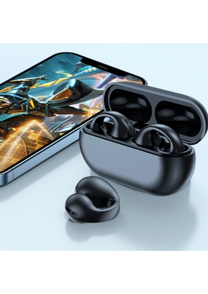 Gerçek Kemik Iletimli Bluetooth Kulaklık Kulak Klipsi Kablosuz Kulaklık Gürültü Azaltma Dokunmatik Kontrol Spor Kulaklıklar - Beyaz (Yurt Dışından) modelleri