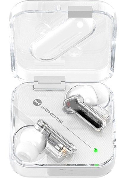 Wekome V51 Vanguard Serisi Şeffaf Kablosuz Bluetooth Kulaklık Kulak Içi Tws Kulaklıklar - Beyaz (Yurt Dışından)