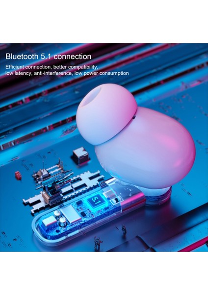 Wekome V51 Vanguard Serisi Şeffaf Kablosuz Bluetooth Kulaklık Kulak Içi Tws Kulaklıklar - Beyaz (Yurt Dışından) indirimleri