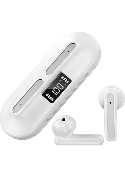 V60 Tws Kablosuz Bluetooth 5.2 Kulaklık Gürültü Azaltma Kulaklık Oyun Stereo Kulaklıkları - Beyaz (Yurt Dışından)