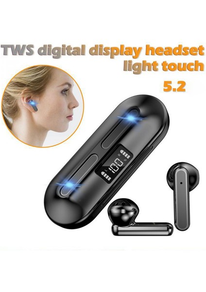 V60 Tws Kablosuz Bluetooth 5.2 Kulaklık Gürültü Azaltma Kulaklık Oyun Stereo Kulaklıkları - Beyaz (Yurt Dışından)