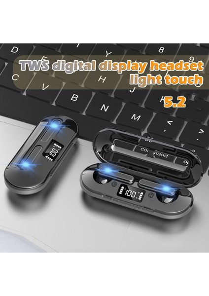 V60 Tws Kablosuz Bluetooth 5.2 Kulaklık Gürültü Azaltma Kulaklık Oyun Stereo Kulaklıkları - Beyaz (Yurt Dışından)