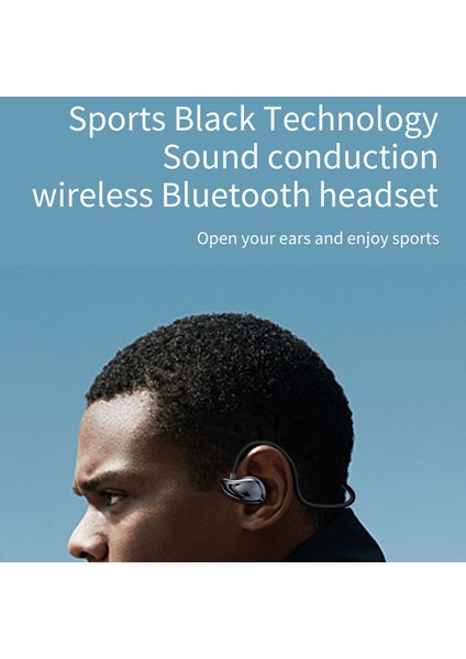 A60 Açık Kulak Hava Iletimli Kulaklık Bluetooth 5.3 Mikrofonlu Kablosuz Boyun Bantlı Kulaklık - Siyah (Yurt Dışından)