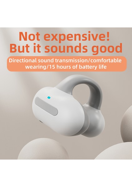 M-S8 Bluetooth 5.3 Kulak Klipsi Kulaklık Çalışan Kablosuz Müzik Kulaklığı - Siyah (Yurt Dışından) indirimleri