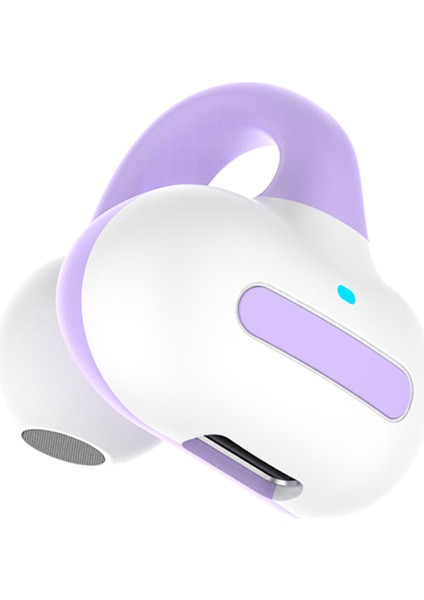 M-S8 Bluetooth 5.3 Kulak Klipsli Kulaklık Koşu Kablosuz Müzik Kulaklığı - Mor (Yurt Dışından)