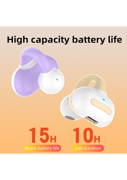 M-S8 Bluetooth 5.3 Kulak Klipsli Kulaklık Koşu Kablosuz Müzik Kulaklığı - Mor (Yurt Dışından) modelleri