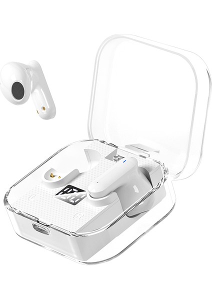 Kalıo LY18 Yarım Kulak Içi Kablosuz Bluetooth Kulaklık Gürültü Azaltma Hi-Fi Kulaklıklar Şeffaf Şarj Kutulu Hafif Tws Kulaklıklar - Beyaz (Yurt Dışından)