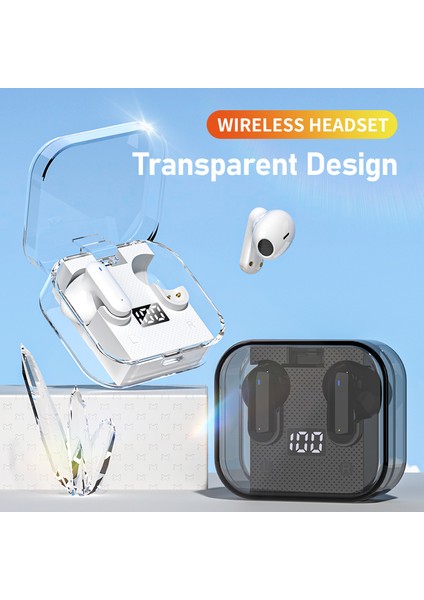 Kalıo LY18 Yarım Kulak Içi Kablosuz Bluetooth Kulaklık Gürültü Azaltma Hi-Fi Kulaklıklar Şeffaf Şarj Kutulu Hafif Tws Kulaklıklar - Beyaz (Yurt Dışından) fiyatları