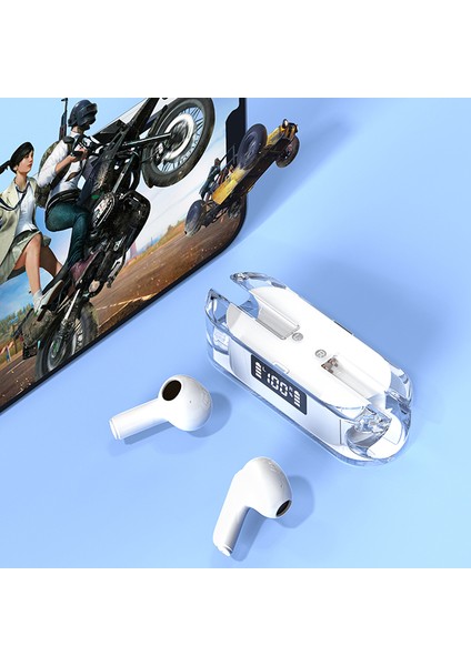 TM50 Yarım Kulak Düşük Gecikmeli Tws Kulaklık Dijital Ekranlı Spor Bluetooth Kulaklık - Pembe (Yurt Dışından)