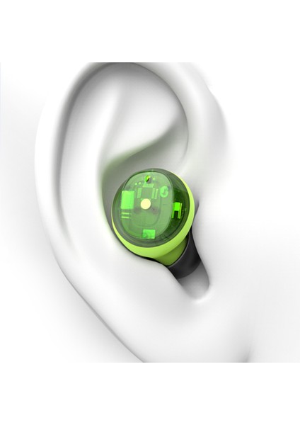 H20 Bluetooth Kulaklık Spor Kulaklık Tws Dijital Ekranlı Şarj Kutusu ile Kablosuz Kulaklık - Mor (Yurt Dışından)