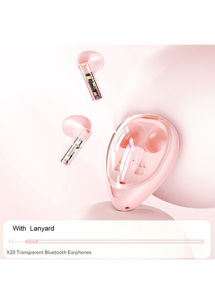 Xundd X20 Şeffaf Tws Bluetooth Kulaklık Kablosuz Stereo Müzik Dokunmatik Kulaklık - Pembe (Yurt Dışından) indirimleri