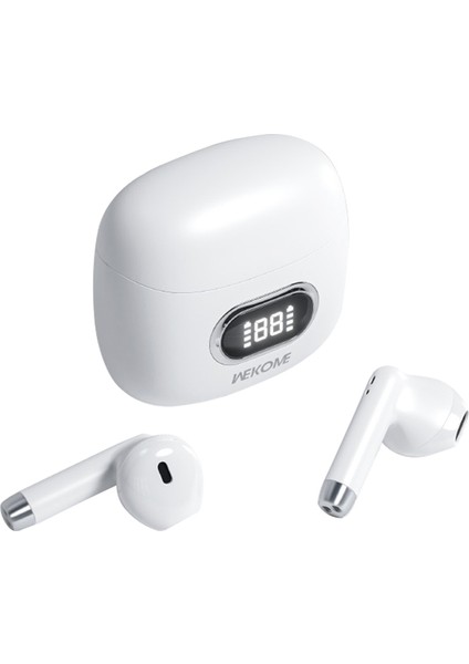 Remax Ws-01 Bluetooth 5.3 Kulaklık Dijital Ekranlı Kablosuz Kulaklık - Beyaz (Yurt Dışından)