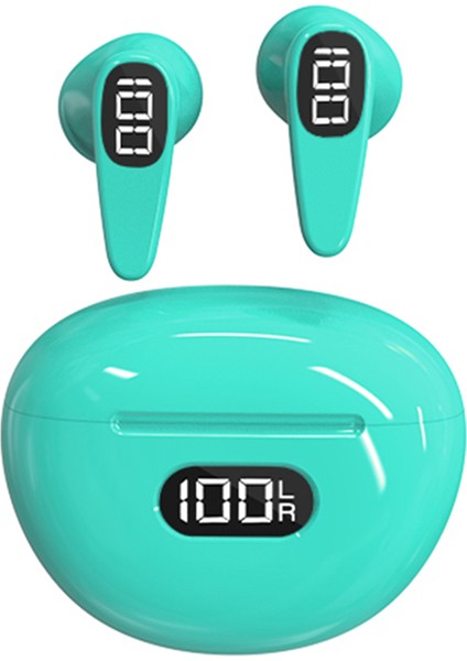 D8 Tws Bluetooth 5.3 Kulaklık Dokunmatik Kontrol LED Güç Ekranlı Gerçek Kablosuz Spor Kulaklıkları (Ce Sertifikalı) - Yeşil (Yurt Dışından)