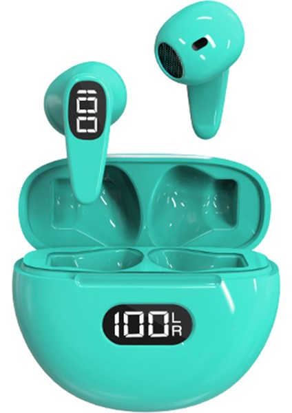 D8 Tws Bluetooth 5.3 Kulaklık Dokunmatik Kontrol LED Güç Ekranlı Gerçek Kablosuz Spor Kulaklıkları (Ce Sertifikalı) - Yeşil (Yurt Dışından)
