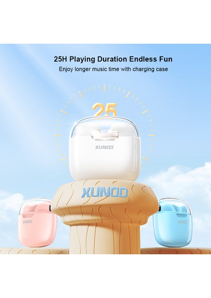 Xundd X17 Bluetooth 5.3 Kulaklık Şarj Kutulu Düşük Gecikmeli Tws Kulaklık - Yeşil (Yurt Dışından)